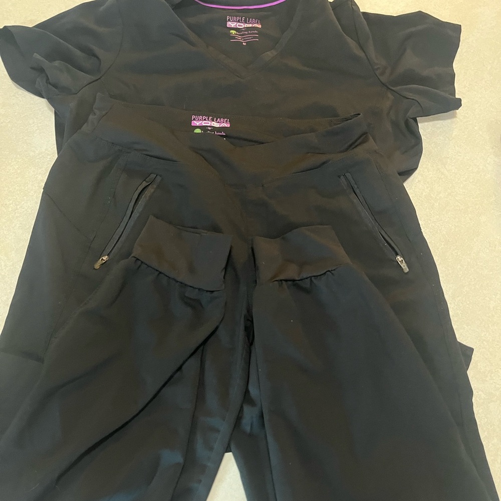 Purple Label Black Scrub Set